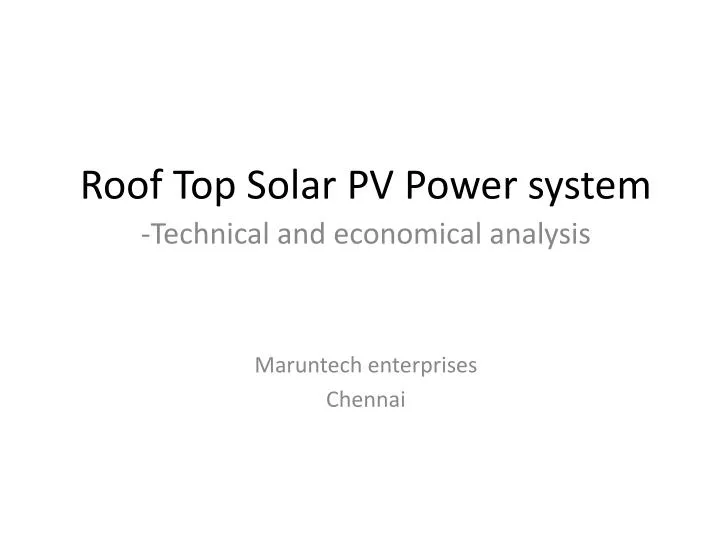 roof top solar pv power system