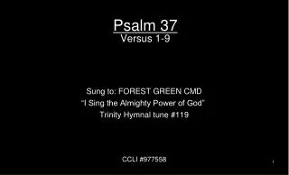 Psalm 37 Versus 1-9
