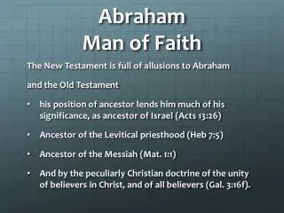 Abraham Man of Faith