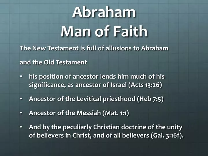 abraham man of faith