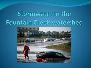 stormwater in the fountain creek watershed