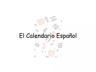 El Calendario Español