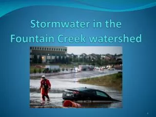 Stormwater in the Fountain Creek watershed