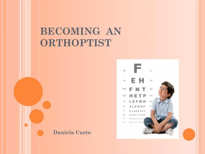 becoming an orthoptist