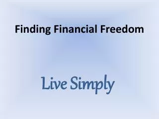 Finding Financial Freedom