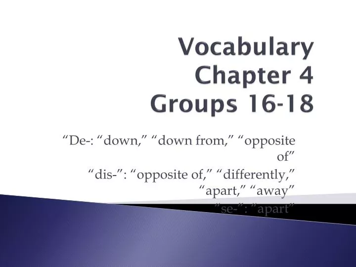 vocabulary chapter 4 groups 16 18