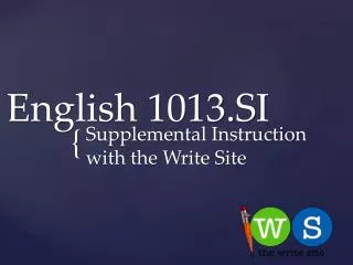 English 1013.SI