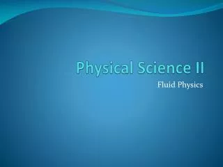Physical Science II