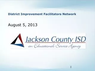 District Improvement Facilitators Network