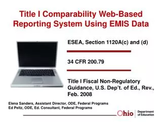Title I Comparability Web-Based Reporting System Using EMIS Data