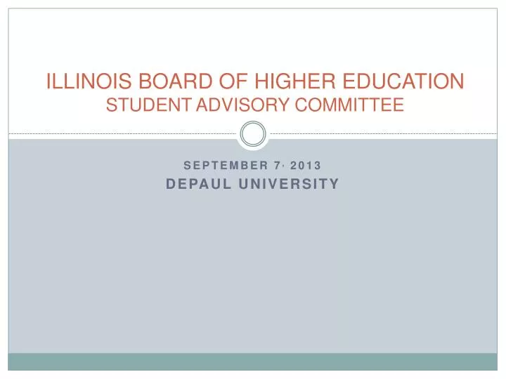 illinois board of higher education student advisory committee