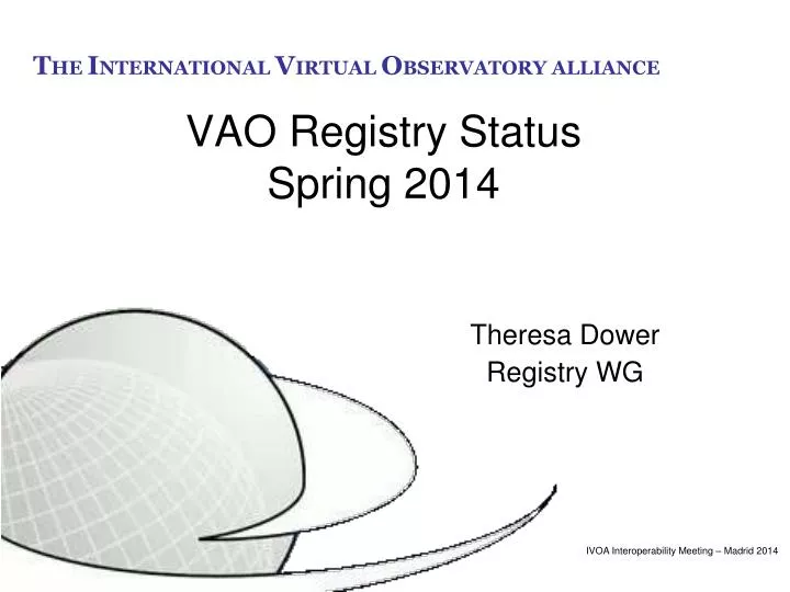 vao registry status spring 2014