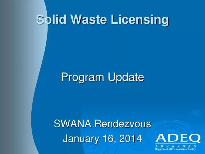 solid waste licensing