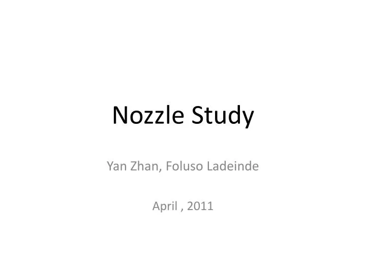nozzle study