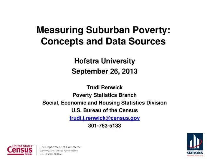 measuring suburban poverty concepts and data sources