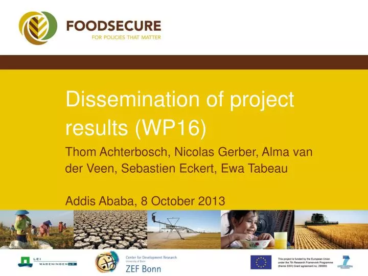 dissemination of project results wp16