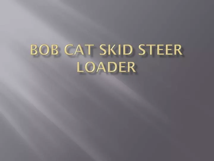 bob cat skid steer loader