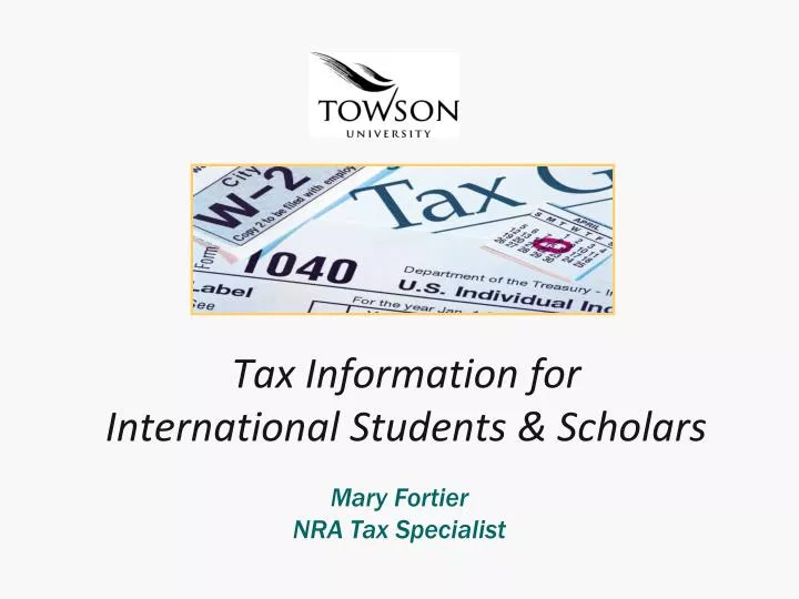 tax information for international students scholars