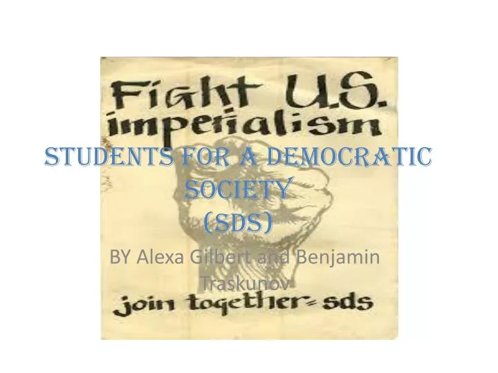 students for a democratic society sds