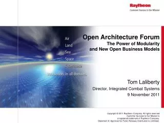 Open Architecture Forum The Power of Modularity and New Open Business Models