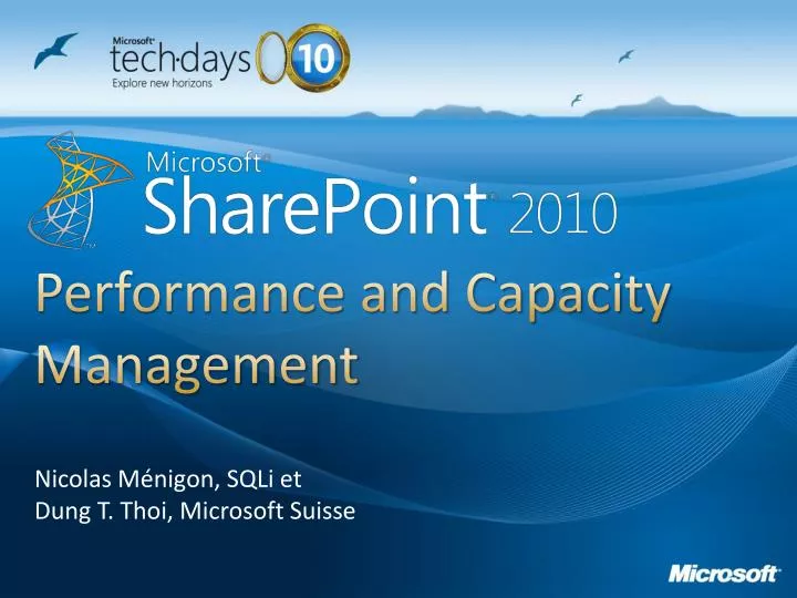 performance and capacity management