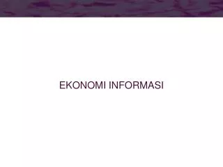 ekonomi informasi