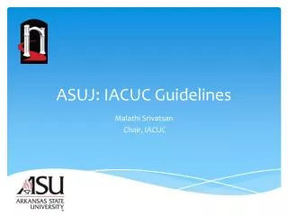 ASUJ: IACUC Guidelines