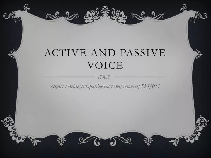 active and passive voice