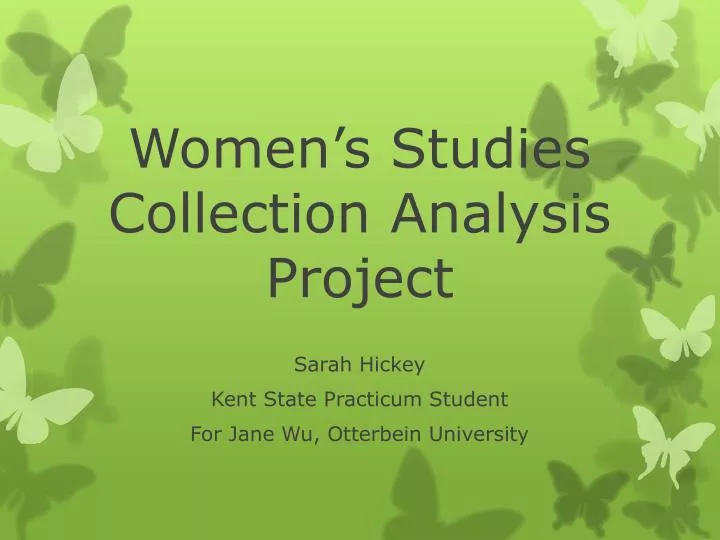 women s studies collection analysis project