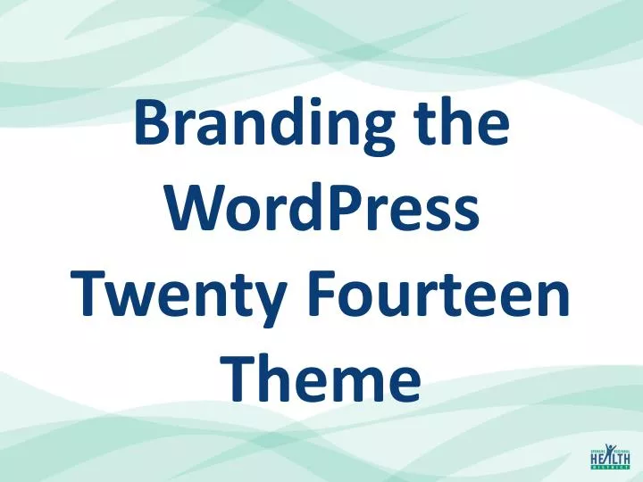 branding the wordpress twenty fourteen theme