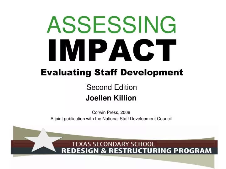 assessing impact evaluating staff development second edition