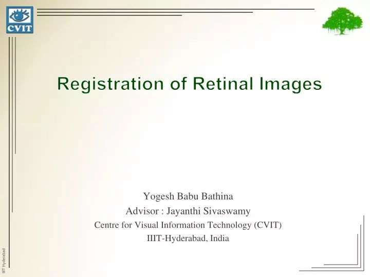 registration of retinal images