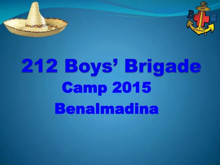 212 boys brigade