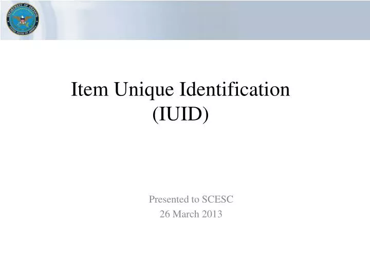 item unique identification iuid