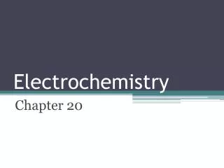 Electrochemistry