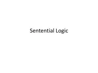 Sentential Logic