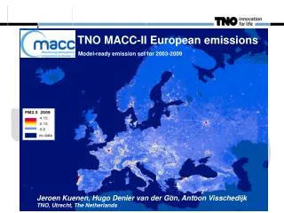 TNO MACC-II European emissions