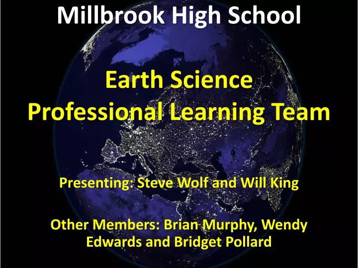 millbrook high school earth science professional learning team
