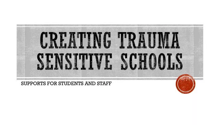 creating trauma sensitive schools