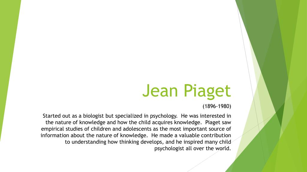 PPT - Jean Piaget PowerPoint Presentation, free download - ID:1987819