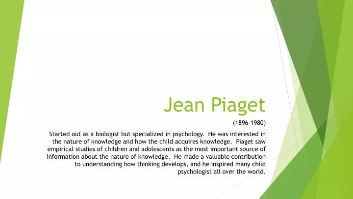 Jean piaget was most interested in sale