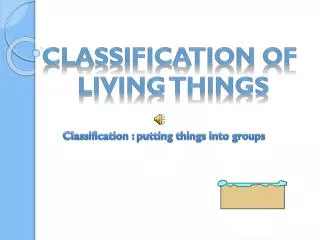 Classification of Living things