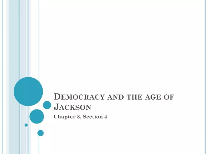 democracy and the age of jackson