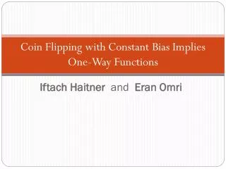 Coin Flipping with Constant Bias Implies One-Way Functions