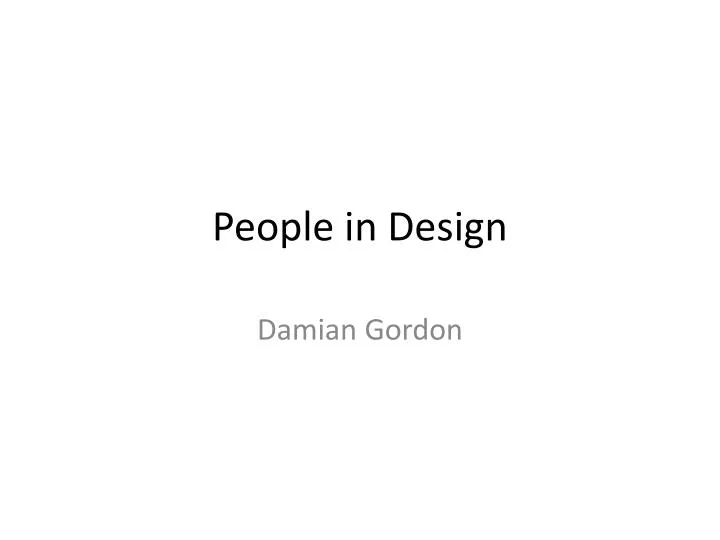 people in design