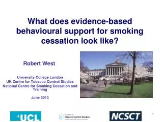 What does evidence-based behavioural support for smoking cessation look like?