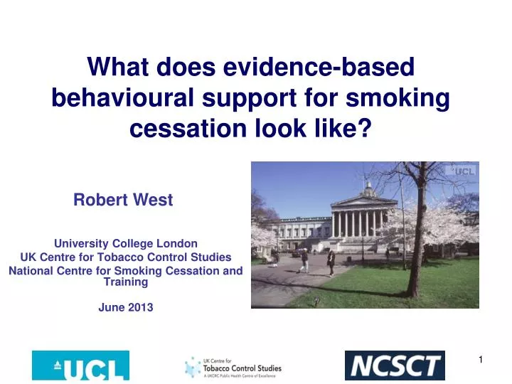 what does evidence based behavioural support for smoking cessation look like