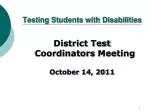 Testing Students with Disabilities - slide 1