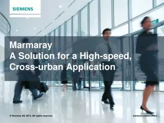 Marmaray A Solution for a High-speed, Cross-urban Application