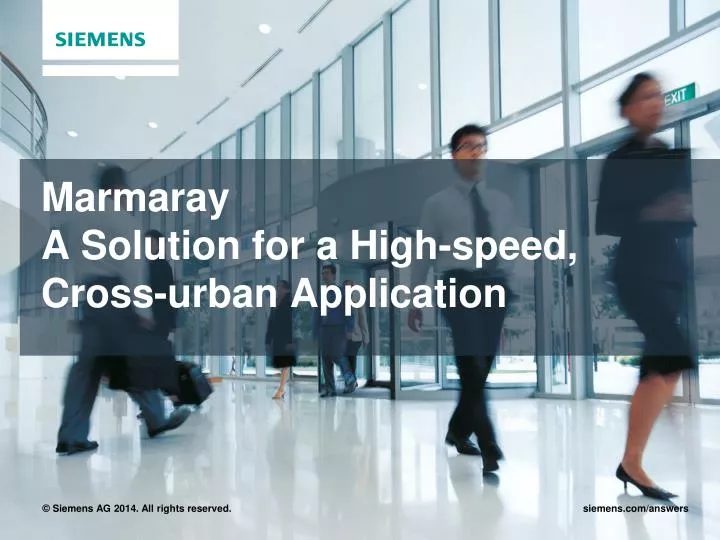 marmaray a solution for a high speed cross urban application